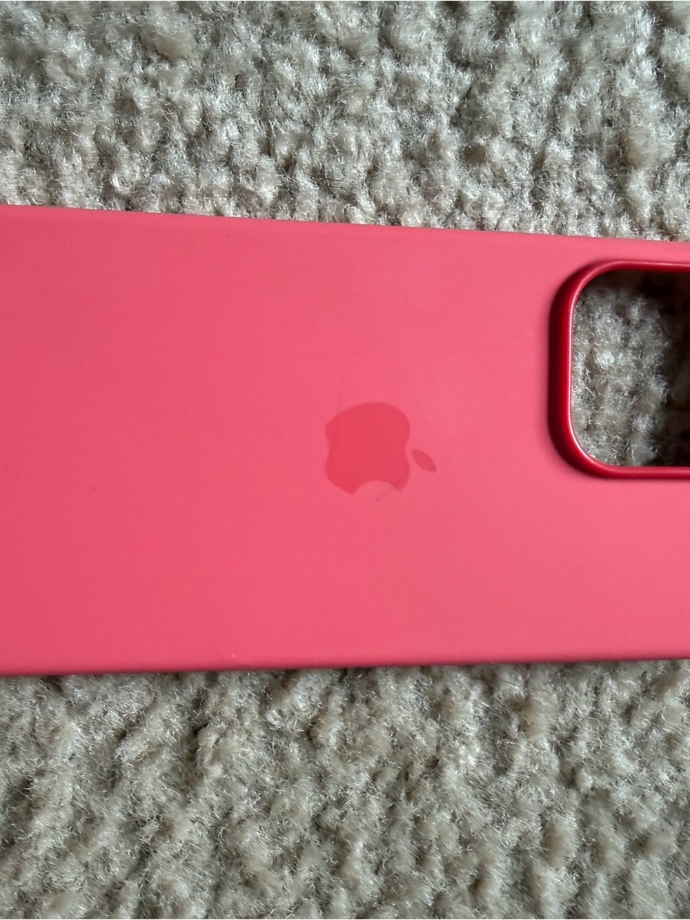 Apple Silicone iPhone 15 pro max  Case in guava
